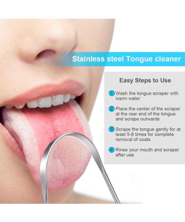 NURPI Stainless Steel Tongue Cleaner - Pack of 2 | Premium Quality - Buy Online on GoSupps.com