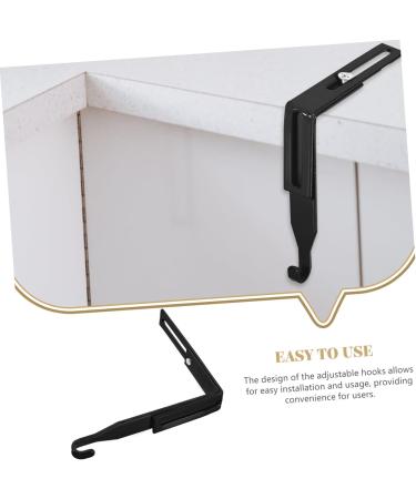 Cabilock 4pcs Metal Cabinet Hooks Peg Hooks Clothes Hangers Cabinet Hanger Hanging Hook Mirror Heavy 8.00X7.00X1.20CM Black - Buy Online on GoSupps.com
