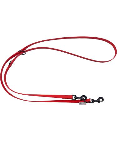 Biothane Dog Leash with Black Hook - Adjustable Sizes for Small & Large Dogs - 2m to 5m (Red 5m x 16mm) - Durable Weatherproof - Buy Online on GoSupps.com