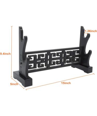 Classical Sword Stand - 2-Tier Medieval Weapon Display for Katana, Genji, Japanese Samurai Blades - Buy Online on GoSupps.com