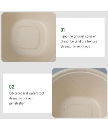 Disposable Paper Bowls 32oz Heavy Duty 100 Pack Eco-Friendly Compostable Bowls Party Serving Bowls for Salad Ice Cream Dessert and Hot Soup Biodegradable Bowls Made of Sugarcane - Buy Online on GoSupps.com