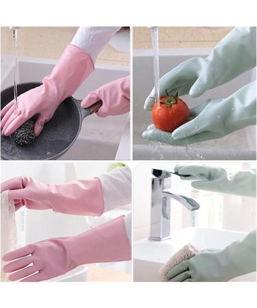 Rubber Latex Durability Resistant Anti-Slip Dishwashing Easy to Clean Gloves Washing Bowls Gloves Tools - Buy Online on GoSupps.com