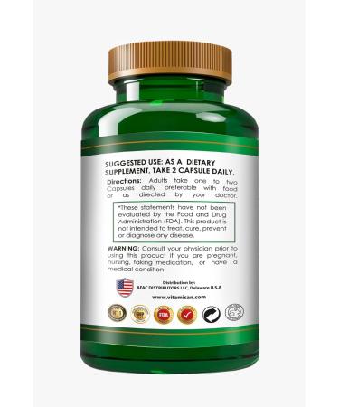 Organic Anamu Vitamins 1250mg - 100% Grown Petiveria Allicea - Guinea Hen Weed Vitamisan - 120 Capsules - Buy Online on GoSupps.com