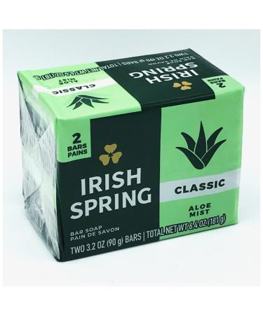 Buy Irish Spring Aloe Soap 2Pk - Refreshing 3.2oz Bars for All Skin Types | International Shipping Available - Buy Online on GoSupps.com
