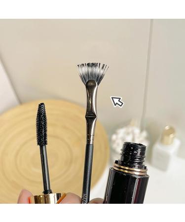 Mascara Fan Brush Portable Angled Lash Brush Versatile Mascara Clumps Removal Tool Foldable Fan Shaped Lash Brush And Cosmetics Accessories For Mascara Highlighter Eyeliner Application - Buy Online on GoSupps.com