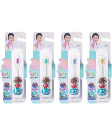 Kids Cartoon Astronaut Toothbrush | Soft Bristles Individually Wrapped | Ideal for Toddlers Boys & Girls - Blue - Buy Online on GoSupps.com
