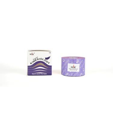 Nasara Original Kinesiological Physio Sport Tape - 6-Seater Box with 6 Rolls (5cm x 5m) - Free Video Instructions - Purple - Ideal for Sports & Medicine - Buy Online on GoSupps.com