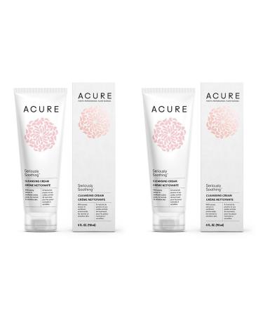 Acure Organics Natural Sensitive Face Wash Cleanser With Argan Oil For Face Jojoba Oil and Aloe Vera Extract With No Harmful Chemicals Sulfates or Parabens 4 fl. oz. each (Pack of 2)