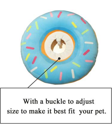 HPWFHPLF Cat Recovery Collar Adjustable Protective Pet Collar Soft Donut Neck Cone Prevent Licking Paws Wound Healing for Cats Puppies Small Breeds Dogs (M Blue) Medium Blue - Buy Online on GoSupps.com