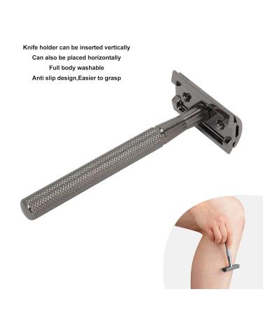 Double-Cutting Safety Razor for Men & Women | Long Handle & Portable Hair Clipper | Ideal for Beauty Salons (Black) - Buy Online on GoSupps.com