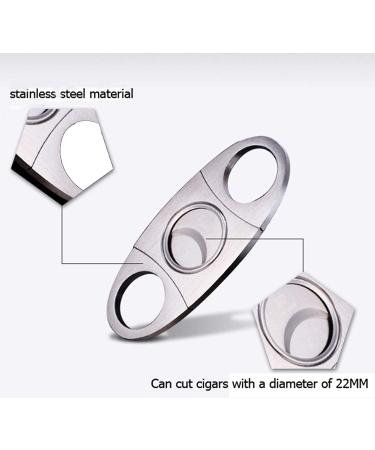 Cigar Cutter Accessories Cigar Cutter Guillotine Double Cut Blade Scissors Tool Stainless Steel Cigar Accessories Silver - Buy Online on GoSupps.com