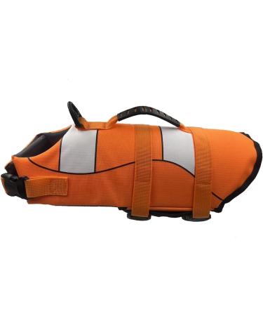 Wallpage dog classic stripes tear-resistant size adjustable with a strong rescue handle Dog Lifeguard vest for swimming and booting (Orange M (Chest Girth: 53-65cm)) M (Chest Girth: 53-65cm) Orange