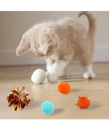 PietyPet 60 Pack Cat Toy Set: Spiral Springs, Sparkle Balls, Crinkle Balls, Mouse Toy, Springs, Pom Pom Balls - Buy Online on GoSupps.com
