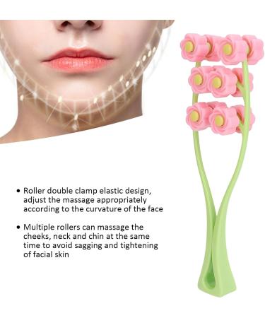 Shop Pink Flower Design V Shaped Face Massager Roller | Melon Seed Face Massager for Arms & Face - Best International Shipping - Buy Online on GoSupps.com
