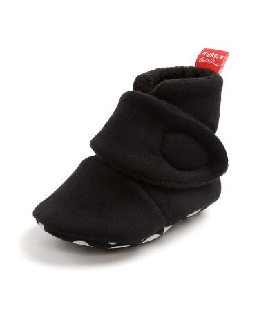 Matt Keely Baby Boys Girls Anti-Slip Soft Sole Slipper Booties Infant Crib Shoes Crawler Warm Winter Boots with Fleece Lining 12-18 Months Black Style 1 - Buy Online on GoSupps.com