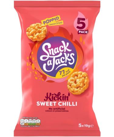 Snack Pack Bundle With Snack a Jacks Salt & Vinegar Multipack Rice Cakes 5x19g Sour Cream & Chive Multipack 5x19g and Sweet Chilli Multipack 5x19g (3 Pack) - Buy Online on GoSupps.com