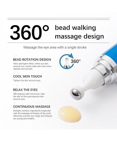 5% Caffeine Eye Serum | 360 Rollerball for Dark Circles Puffiness & Wrinkles - Under Eye Treatment for All - Buy Online on GoSupps.com