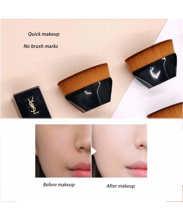 CYzpf Kabuki Brush Blush Brush Flawless Foundation Brush Petal No Trace Makeup Brush Soft Hair Portable Single with Storage Box Black One Size - Buy Online on GoSupps.com