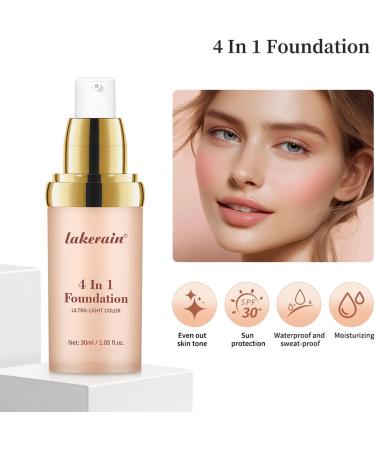  SONGVISON 4-in-1 Liquid Foundation Color Change Concealer Medium & Full Coverage Moisturizer Ultra-Light Color Long-Lasting & Waterproof Skin Tint with Luminous Finish - Buy Online on GoSupps.com