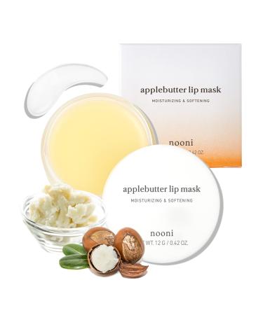 Nooni Lip Mask - Applebutter | Moisturize, Nourish, Cracked Lip Repair, Overnight with Shea Butter 0.42 Oz