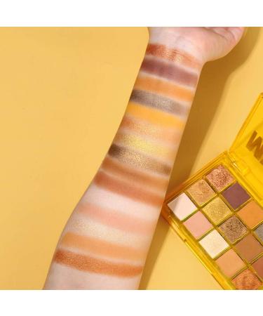 UCANBE 15 Colors Eyeshadow Palette Matte Shimmer Glitter Neon Makeup Palette Highly Pigment Metallic Nude Blendable Eye Shadow Powder Sweet Party (My Honey) - Buy Online on GoSupps.com