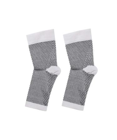 Milisten 1 Pair Ankle Support Sleeve Foot Care Sleeve Ankle wrap Yoga Ankle Brace sprained Ankle Brace Sleeves Running Ankle Protector Fitness White Ankle Socks Pressurize White L/XL