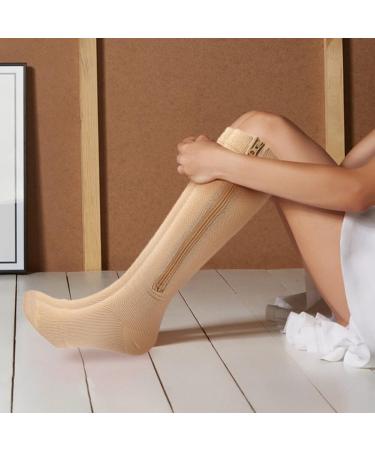 WOOAUTO 3 Pairs Compression Stockings 15-20 mmHg - Zip Compression for Varicose Veins & Swollen Legs - Ideal for Athletes Travel and Edema - XXL Size - Buy Online on GoSupps.com