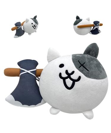 The Battle Cats Plush 15 * 9inches The Battle Cats Game Peripheral Doll Cat War The Battle Cats Stuffed Toy Plush Doll Gift Cat War Animal Cushion Cute Doll Sleeping Pillow Sofa