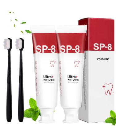 SP-8 Probiotic Toothpaste SP-8 Probiotic Whitening Toothpaste Sp-8 Ultra Whitening Toothpaste Fresh Breath Protect Gum (2pcs)