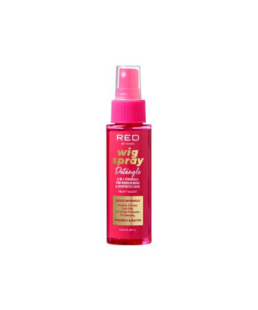 Red by Kiss Wig Spray Extra Shine & Detangling Control for Remy Human Synthetic Hair UV & Heat Protection PH Balance & Long-Lasting Fragrance (2oz Detangling) Detangling 2 Fl Oz (Pack of 1)
