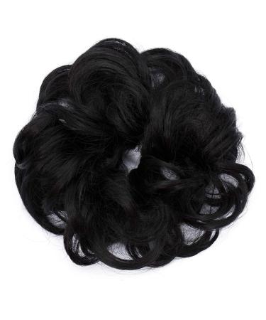 Tess Hair Part Dutt Black Hair Tie - Wavy Small Knot Updos Affordable 30g Hair Extensions for Women - Buy Online on GoSupps.com