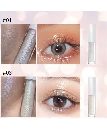 CHARMFORYOU Liquid Glitter Eyeshadow 2pcs Makeup Kit - Long Lasting Shimmer Eye Shadow Set for Women & Girls - Buy Online on GoSupps.com