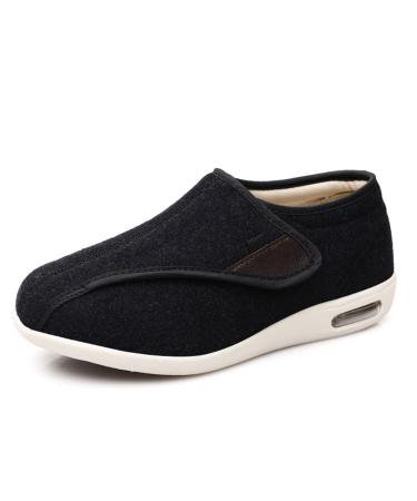 Yytcsjz Women Comfort Diabetic Slippers Air Cushion Lightweight Walking Shoes Comfort for Elderly Give It to Parents Make The Elderly in The World Healthier (Color : Black Foot Length : 23.5cm) 23.5cm Black