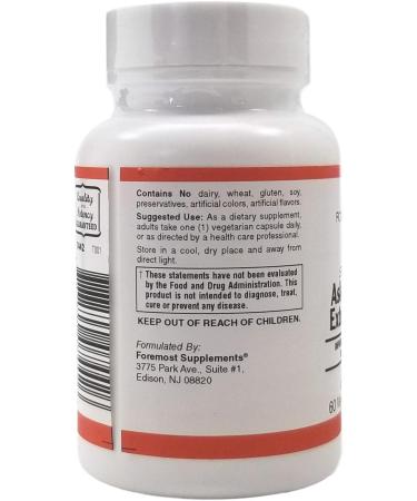 Holistic Health International LLC ASHWAGANDHA Extract 60 Vegetarian Capsules - Buy Online on GoSupps.com