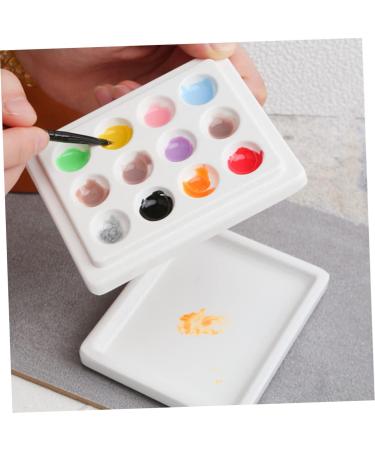  ULDIGI 1PC Nail Art Painting White Gel Nail Polish Makeup Palette Tray Accessories Nail Polish Holder Cosmetic Ceramic White Small Mixing Tray - Buy Online on GoSupps.com
