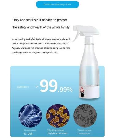 Backbayia 2 Pieces 350ml Sodium Hypochlorite Generator Spray Bottle for Home Office Kitchen Bathroom - Buy Online on GoSupps.com