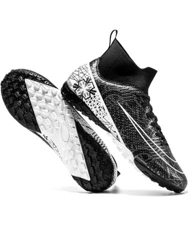 Vtasq Men's High Top Soccer Shoes - Professional Outdoor Football Training Footwear | Youth Athletics Sport - Size 46 EU - Black - Buy Online on GoSupps.com