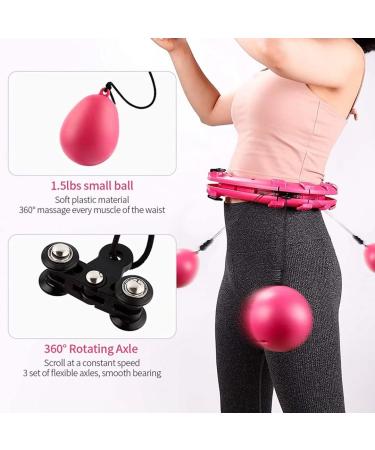 Skayddb Weighted Smart Hoola Hoop - 24 Sections, Detachable - Pink - For Adults and Children - Buy Online on GoSupps.com