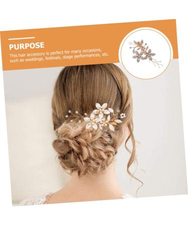 Didiseaon Bride Wedding Hairpin Rose Hair Clip Bride Accessories Flower Clip Bridesmaid Hair Accessories Gold Headpiece Bridal Hair Clip Wedding Headpiece Issue Card Temperament Rhinestone - Buy Online on GoSupps.com