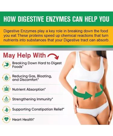 Digestive enzymes (120 capsules) with added probiotics and prebiotics - Buy Online on GoSupps.com