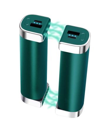 Hand Warmers Rechargeable - 10000mAh Split-Magnetic 2 Pack, 3 Levels Electric Reusable Hand Warmers with Max 15Hrs Warming Time, Power Bank, for Outdoors, Golf, Camping, Skiing Green