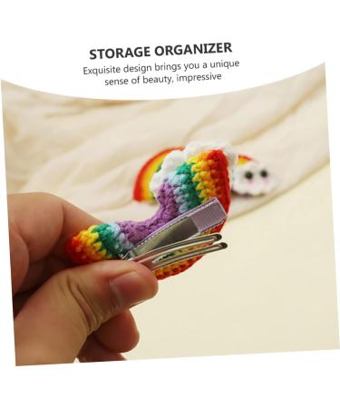 FOMIYES 2 Pairs Rainbow Barrettes Girls Hair Clips Rainbow Hair Barrette Hair Bow Felt Rainbow Applique Knitted Headwear Kids Hair Clips Knitting Rainbow Patches Yarn Child To Weave Alloy - Buy Online on GoSupps.com