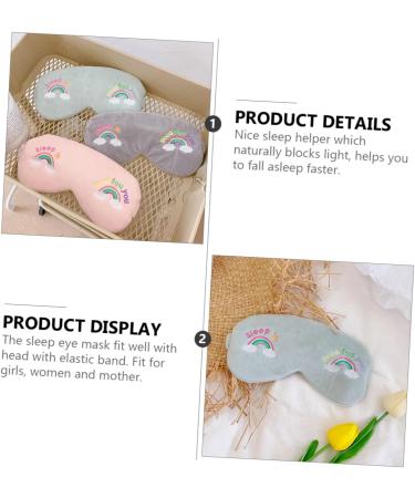 Rainbow Eye Mask Scrunchies Set - 4pcs Hair Ties with Bows and Teeth, Wired Head Wraps for Girls - Buy Online on GoSupps.com