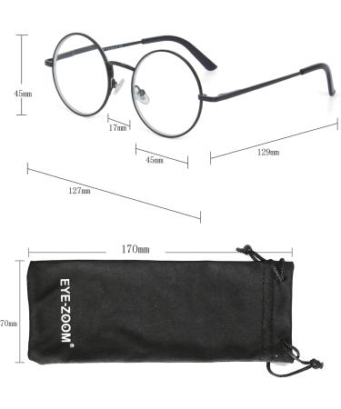 3 Pack Round Metal Frame Blue Light Blocking Reading Glasses - Black Gold Gunmetal | 2.0 Diopters | International Shipping - Buy Online on GoSupps.com
