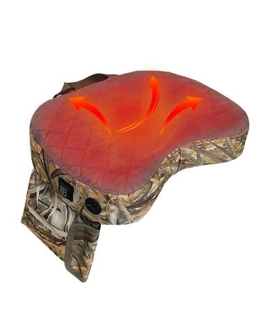 Wrtoopsd Heated Seat Cushion Three Gears Temperature Adjustable Reed Camouflage Pattern