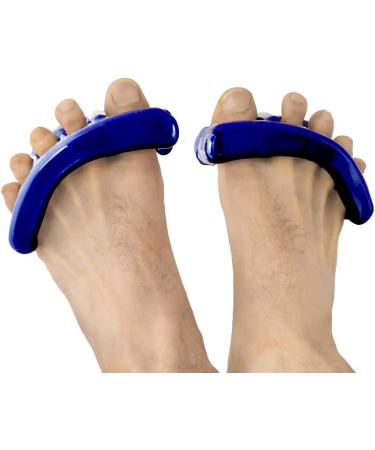 Men's Metallic Blue Yoga Toes Gel Toe Separators - Relieve Foot Pain and Improve Athletic Performance! (Large) - Buy Online on GoSupps.com