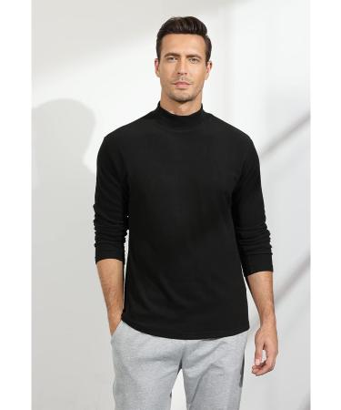 Rela Bota Men's Half Turtleneck Long Sleeve Pullover Sweater - Black | Slim Fit Undershirt for Men - Buy Online on GoSupps.com