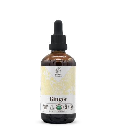 Ginger USDA Organic Alcohol-Free Extract | Dietary Supplement, High-Potency Tincture | Natural Certified Organic Ginger (Zingiber officinale) Dried Root (4 oz) 4 Fl Oz (Pack of 1)