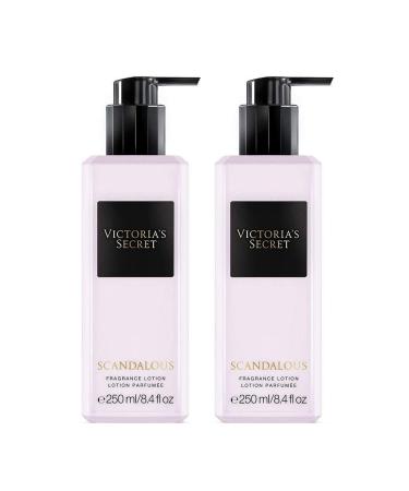 Victoria's Secret Scandalous Fragrance Body Lotion 8.4 oz / 250 ml Set of 2 (Scandalous)