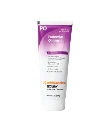 Smith+Nephew SECURA Protective Ointment Diaper Rash Ointment Tube Dermatitis Moisturizer Contains Vitamin A D and E 5.6 Ounces